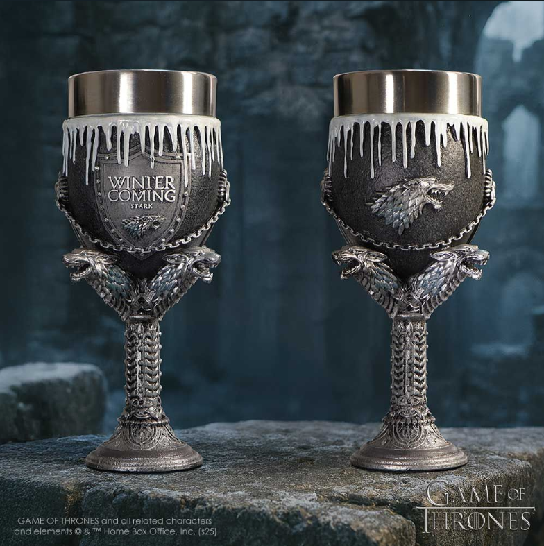 Game of Thrones House Stark Goblet Wine Glass 17.5cm