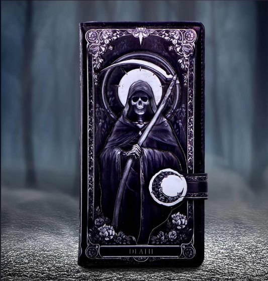 Skeleton Tarot Embossed Purse