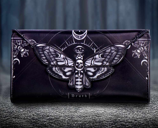 Death’s Head Moth Embossed Purse 9.5cm