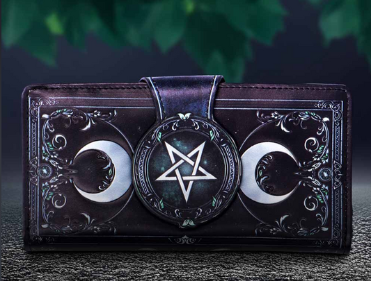 Triple Moon Embossed Purse 9.5cm