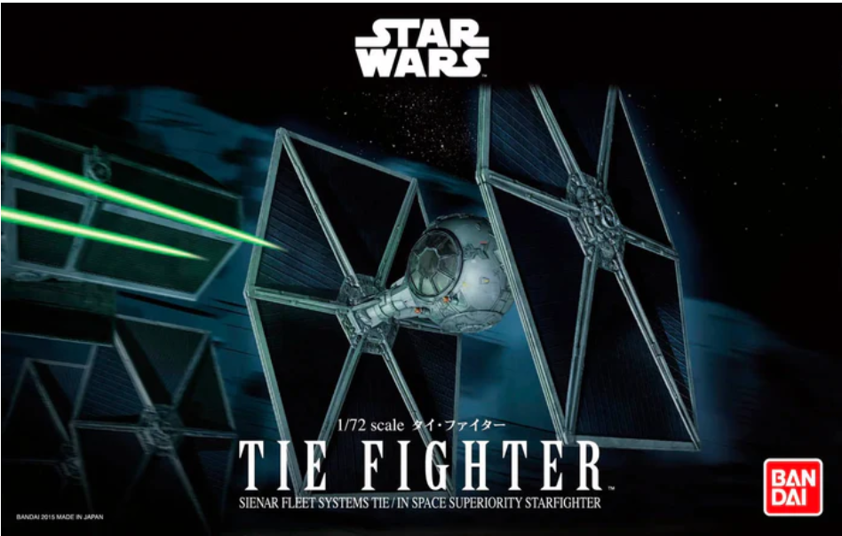 Bandai Tie Fighter model kit in 1:72 scale