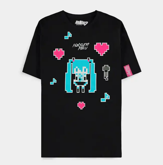 Hatsune Miku - Unisex Pixel Short Sleeved T-shirt