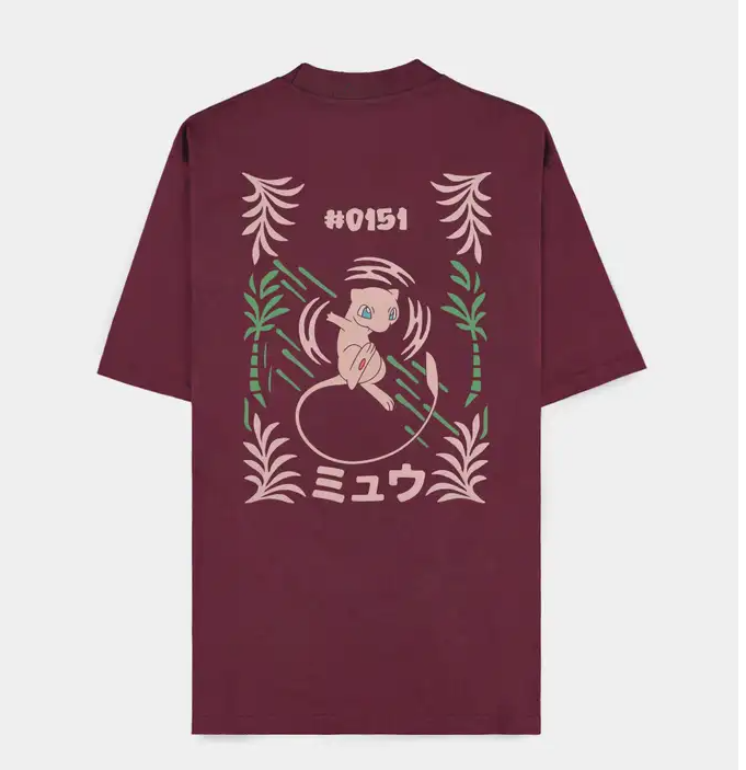 Pokémon - Bordeaux Mew Short Sleeved T-shirt (Loose fit)