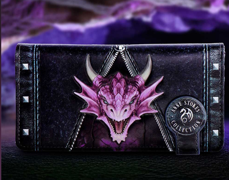Unzipped Dragon Embossed Purse (AS) 18.5cm