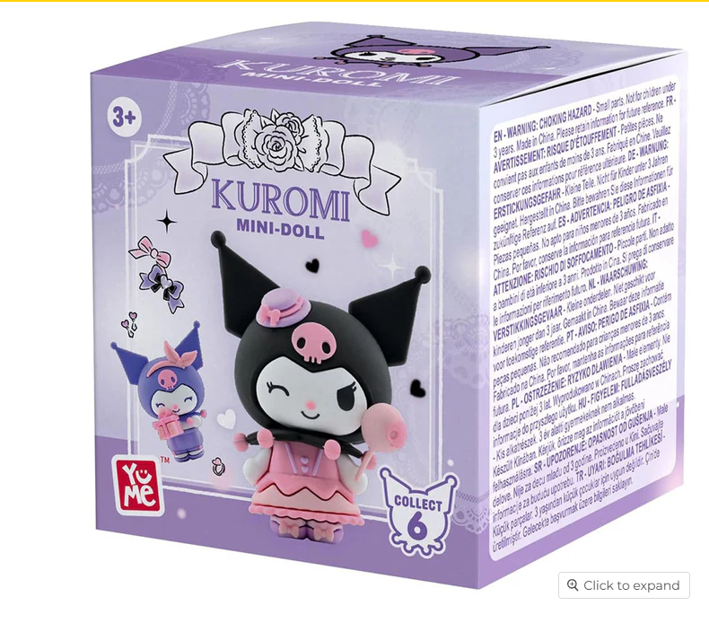 YuMe Hello Kitty and Friends 5cm MiniDoll Kuromi Birthday Party Series