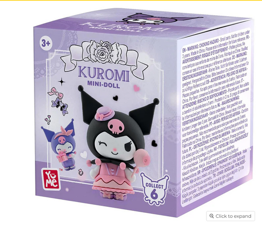 YuMe Hello Kitty and Friends 5cm MiniDoll Kuromi Birthday Party Series