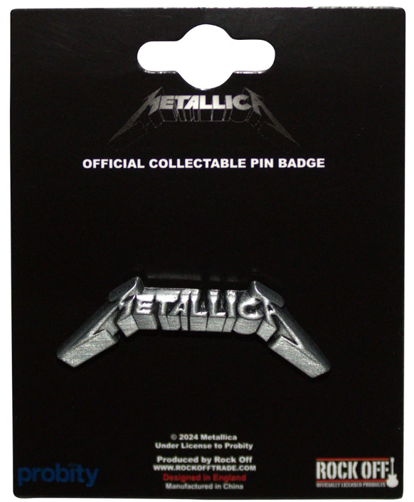 Metallica Pin Badge: 3D Logo