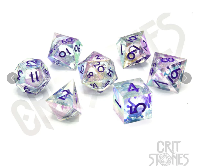 Meridian Mystique Electroplated Liquid Core RPG Dice Set