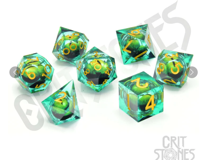 Forest Dragon's Gaze Floating Eye RPG Dice Set