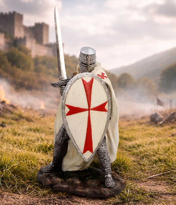 White Knight Templar Figurine 18.5cm