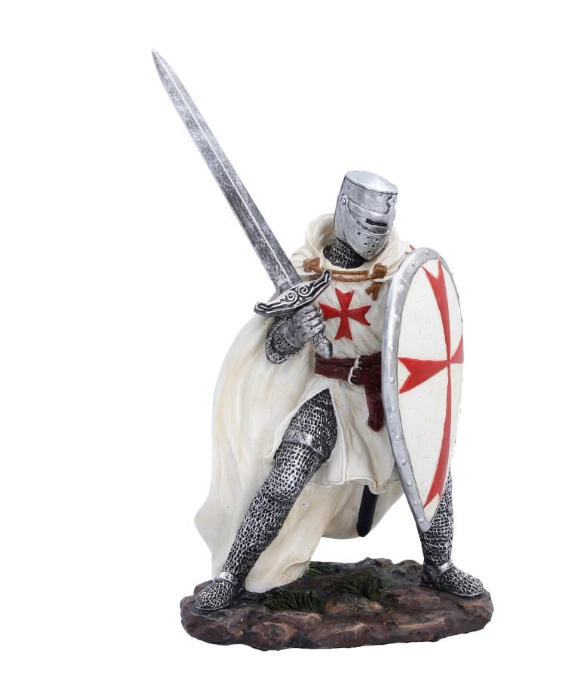 White Knight Templar Figurine 18.5cm
