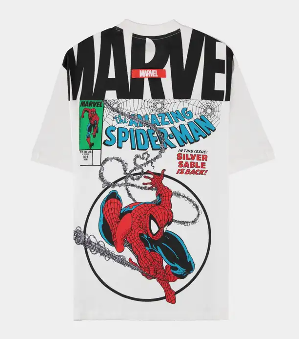 Spider Man - Split Comic Men's Short Sleeved T-shirt (Loose Fit)