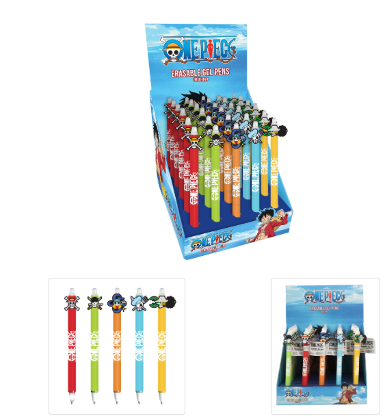 ONE PIECE (EMBLEMS) ERASABLE INK GEL PENS