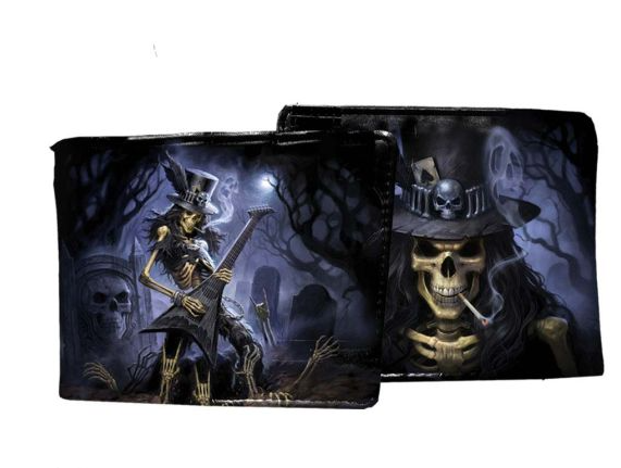 James Ryman Play Dead Smoking Guitar Wallet Black 11cm