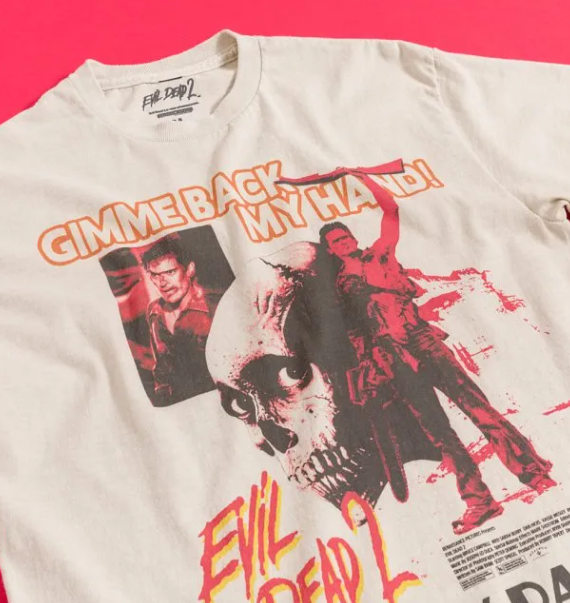 Evil Dead 2 Dead By Dawn Vintage Wash Ecru T-Shirt