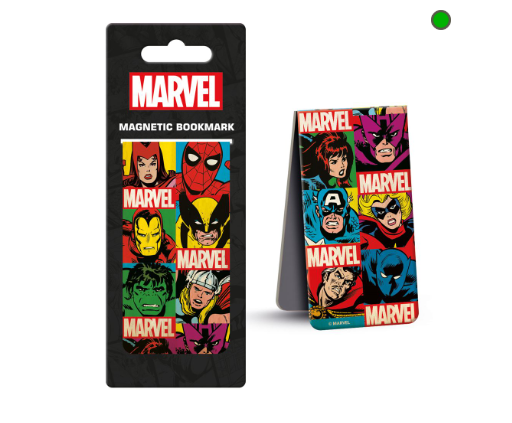 MARVEL COMICS (RETRO GRID) MAGNETIC BOOKMARK