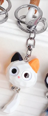 Mima Hard Cat with Tail Keyring