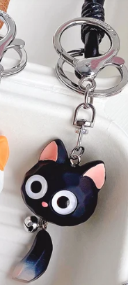 Mima Hard Cat with Tail Keyring