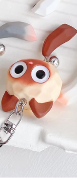 Mima Hard Cat with Tail Keyring
