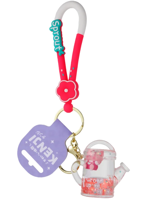 Mitoyo Watering Can Keyring Pink
