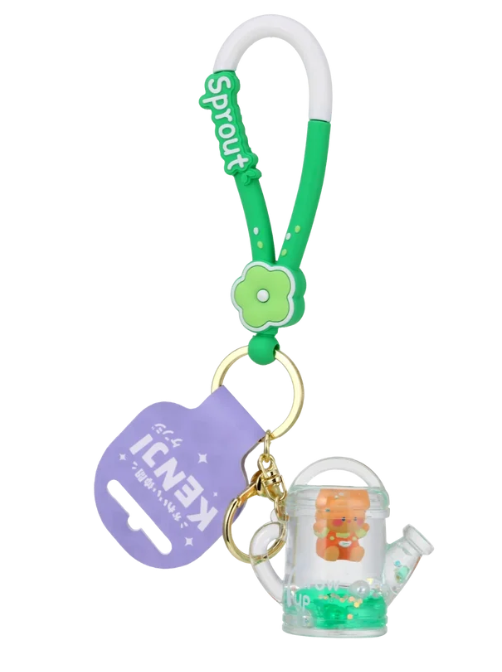 Mitoyo Watering Can Keyring Green