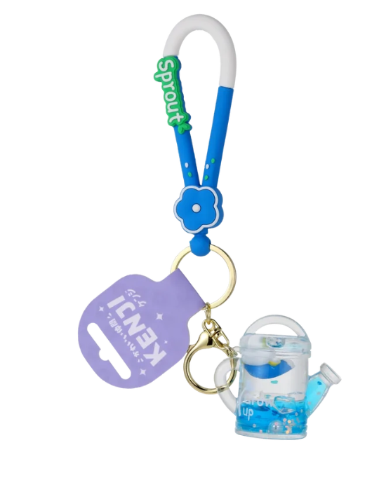 Mitoyo Watering Can Keyring Blue