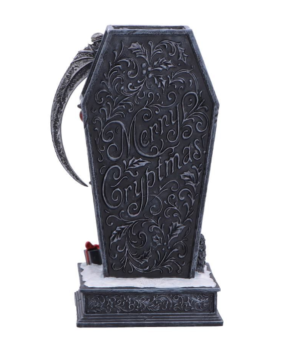 Merry Cryptmas Christmas Reaper Coffin Figurine 17.5cm