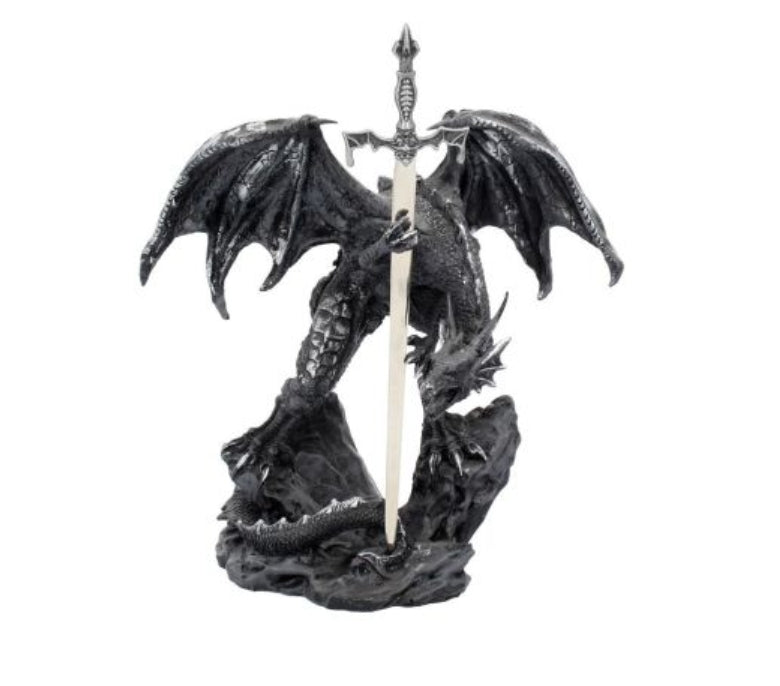 Black Dragon Sword Letter Opener Figurine 22.5cm
