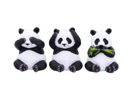 Three Wise Pandas 8.5cm