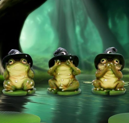 Three Wise Toads 10.3cm