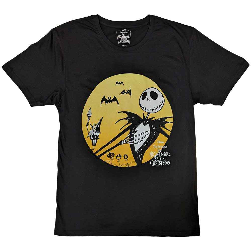 The Nightmare Before Christmas Unisex T-Shirt: Sunset Jack (Black)