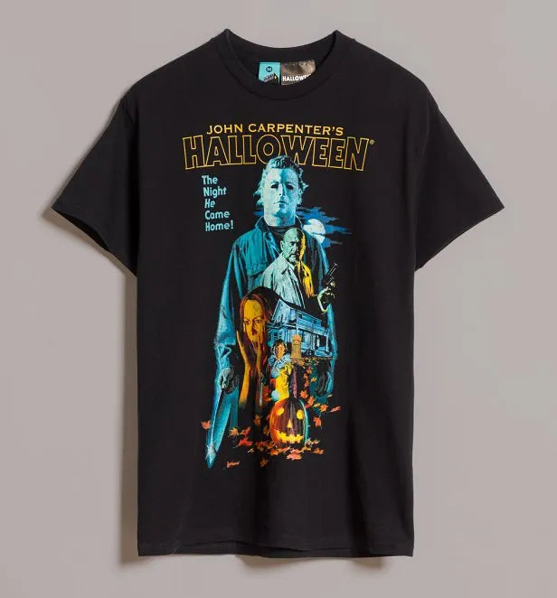 Halloween Vintage Movie Poster Black T-Shirt