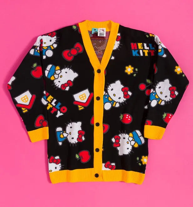 Sanrio Hello Kitty Classic Black Oversized Cardigan