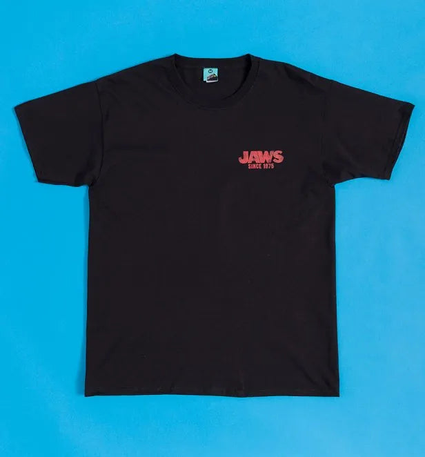 Jaws Amity Island Welcomes You Black T-Shirt with Back Print