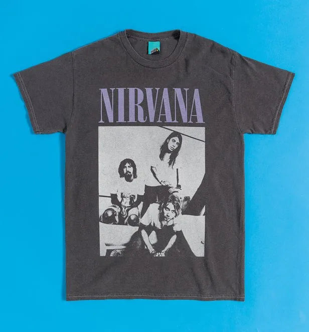 Nirvana Vintage Wash Charcoal T-Shirt