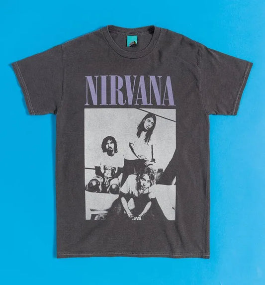 Nirvana Vintage Wash Charcoal T-Shirt