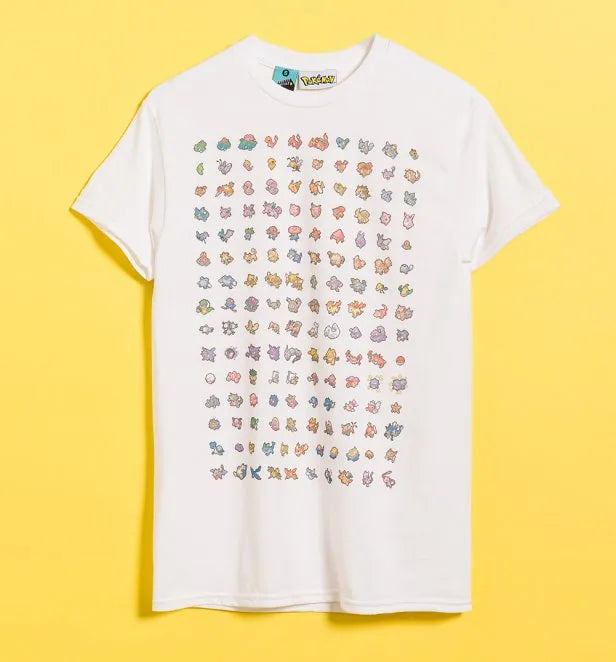 Pokemon First Gen Sprites White T-Shirt