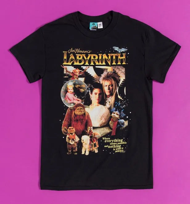 Retro Labyrinth Black T-Shirt
