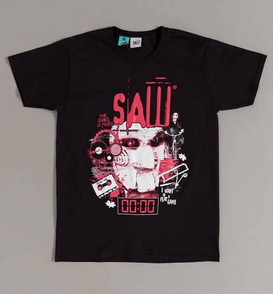 SAW I Want To Play A Game Black T-Shirt