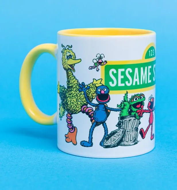 Mug - Sesame Street Characters Yellow Handle