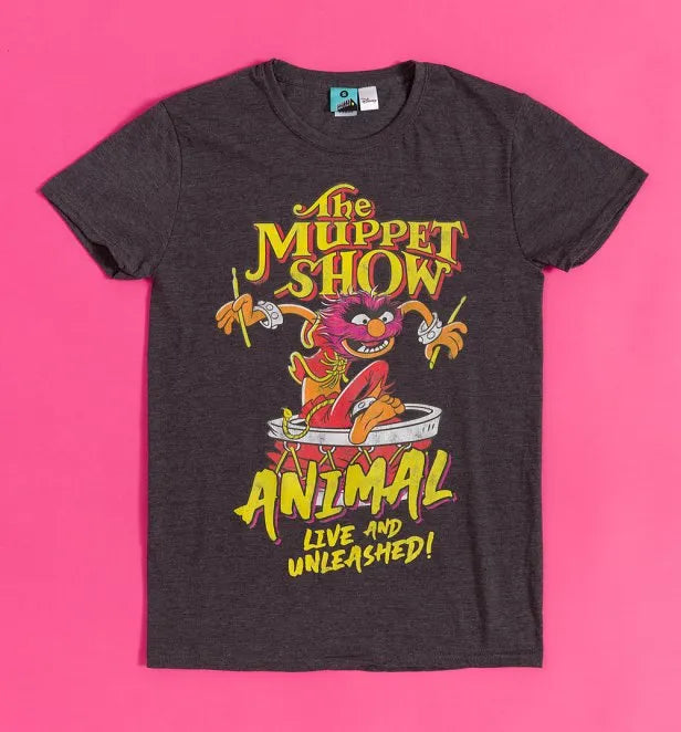 The Muppet Show Animal Live and Unleashed Charcoal Marl T-Shirt