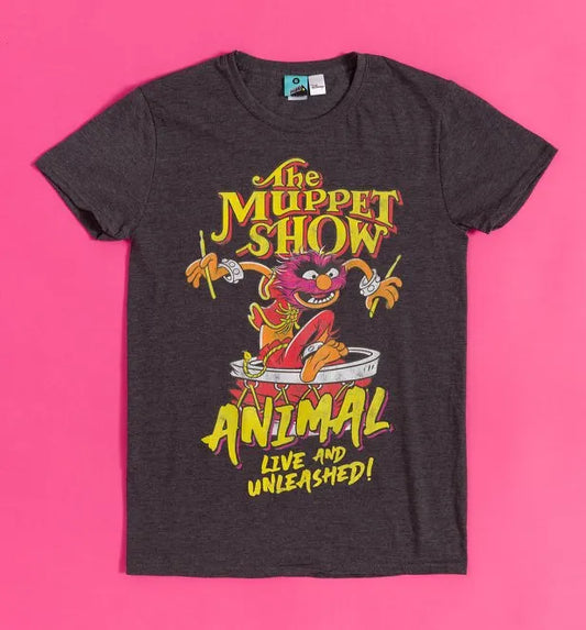 The Muppet Show Animal Live and Unleashed Charcoal Marl T-Shirt