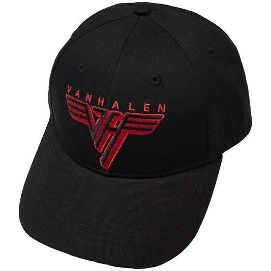 Van Halen Unisex Baseball Cap: Classic Red Logo (Black)