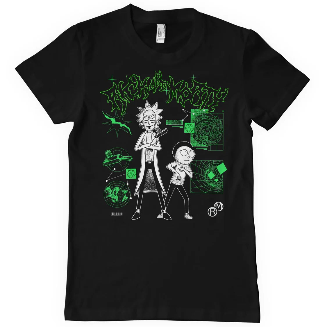Rick and Morty LAB Unisex Black Tee