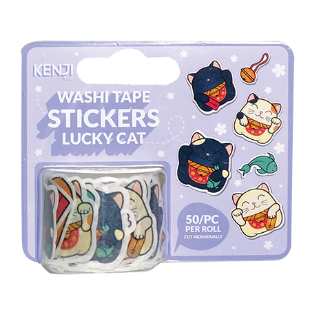 Washi Tape Stickers - Lucky Cat