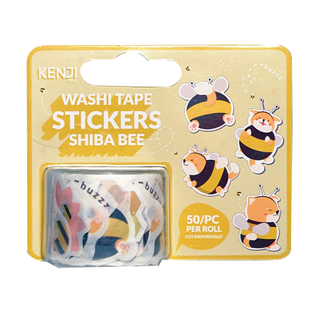 Washi Tape Stickers - Shiba Bee