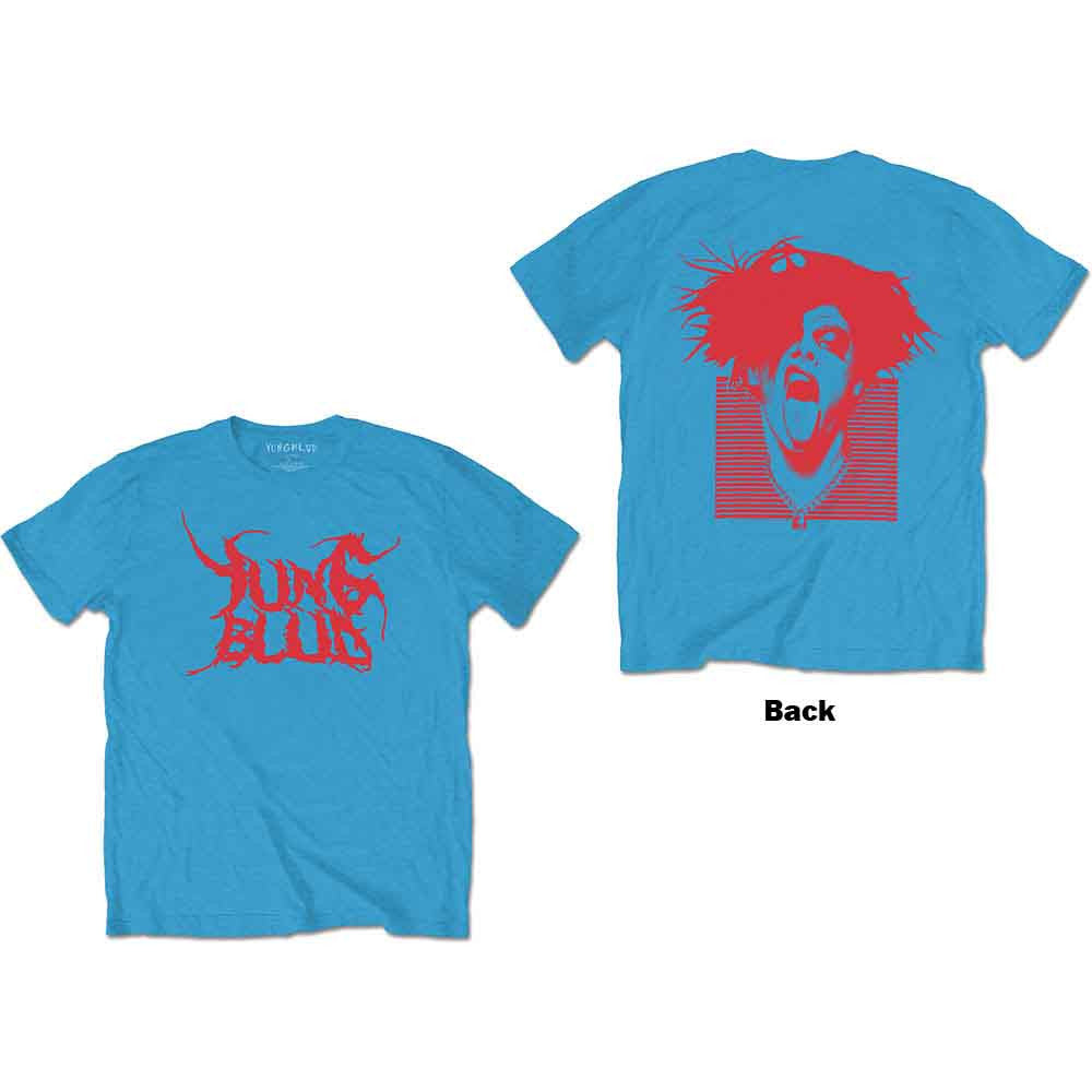 Yungblud Unisex T-Shirt: DEADHAPPY (Light Blue) (Back Print)
