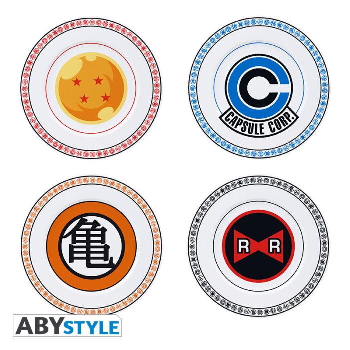 Set of Plates - Dragon Ball Emblems