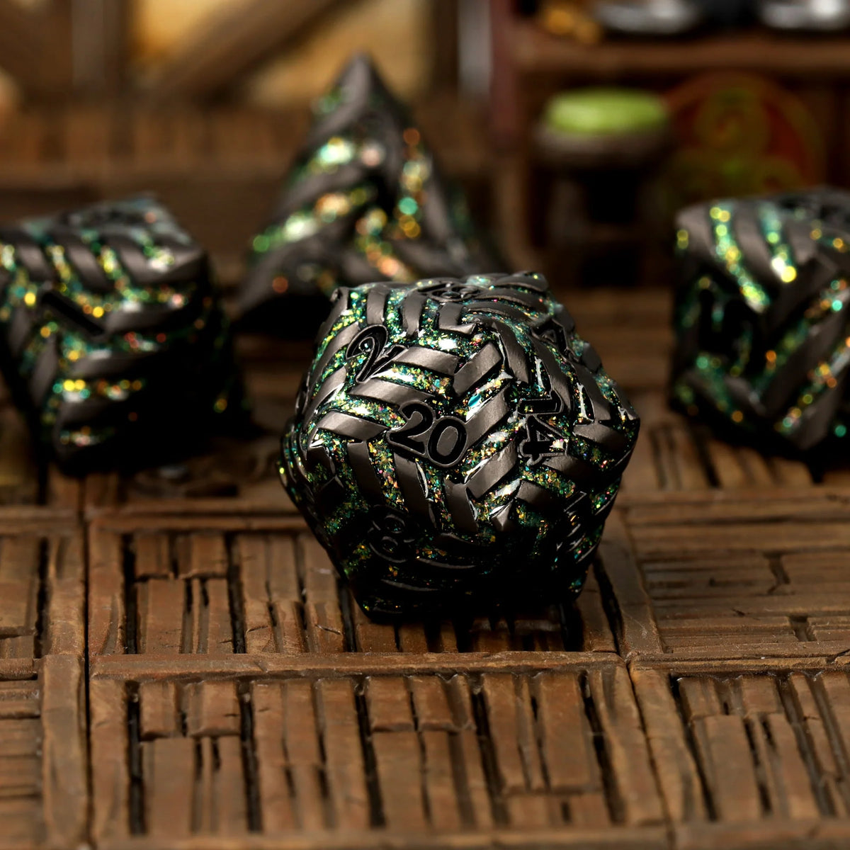 Alchemist’s Tangle Metal RPG Dice Set