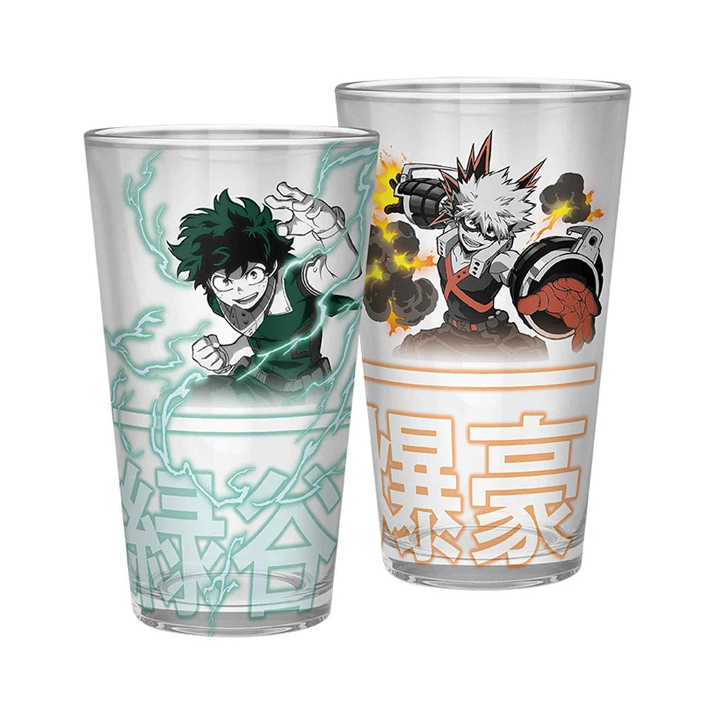 My Hero Academia Izuku & Bakugo 400ml Glass